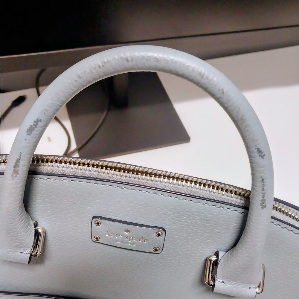 Kate Spade Payton Medium Dome Satchel Crossbody Women's Bag - Baby Blue - Picture 9 of 10